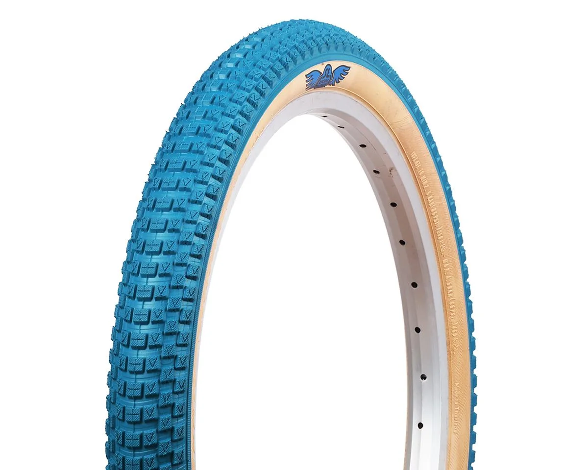 SE Bikes Cub BMX Tire (Blue/Tan) (20") (2.0") (406 ISO) (Wire)